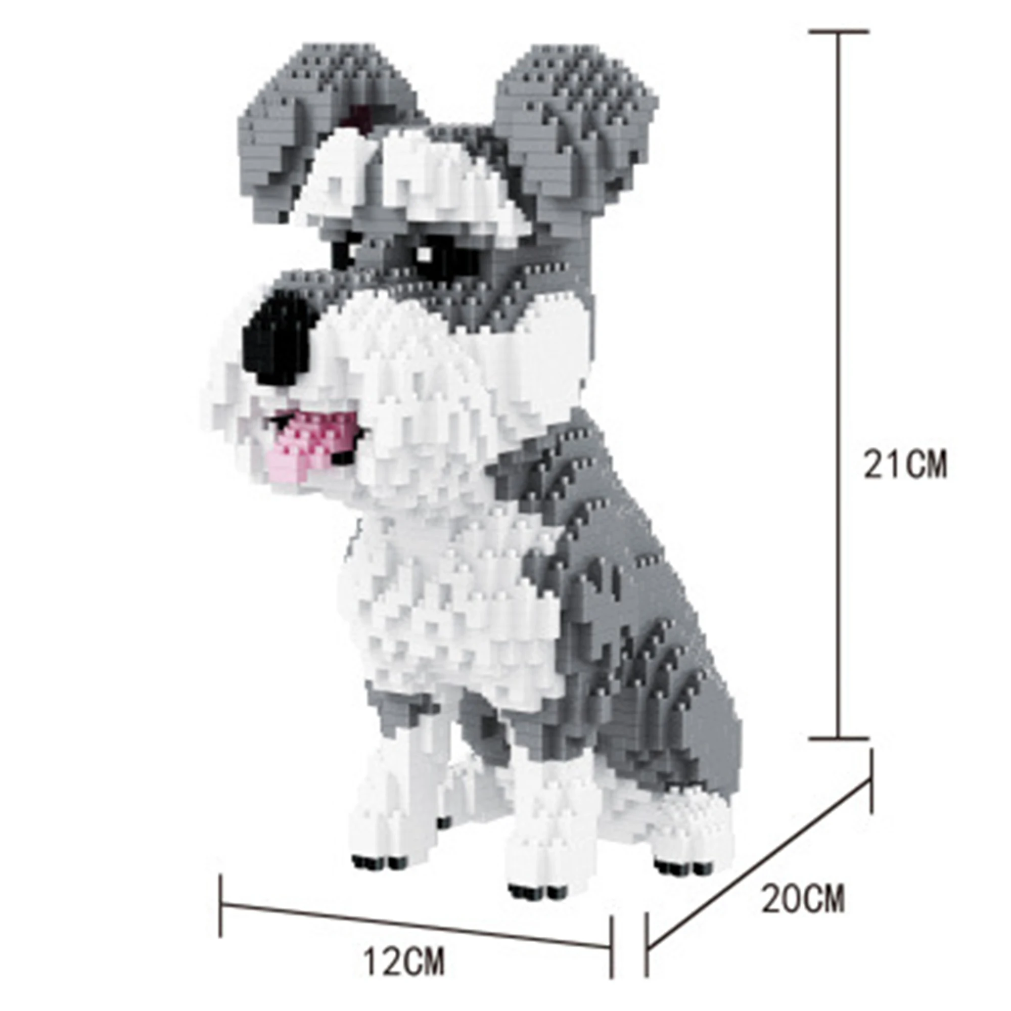 Balody Diamond Micro Particle Creative DIY Toy Toy Building Block Macdog Buddy Dog Husky Kirky Schnauzer Children's Toy Gift