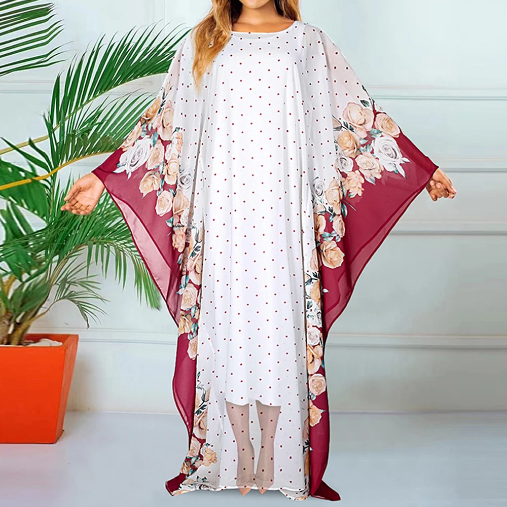 

MD African Turkey Plus Size Dresses Women Two Piece Set Dashiki Print Ankara Boubou Robe Femme Musulmane Ladies Africa Clothing