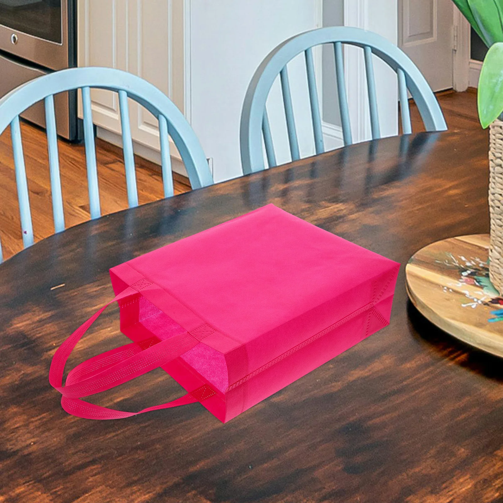 30 قطعة غير المنسوجة قابلة لإعادة الاستخدام التسوق قماش للحفلات مقابض صديقة للبيئة حفلة عيد الميلاد لصالح البقالة عيد الميلاد حمل الحقائب حقيبة التخزين