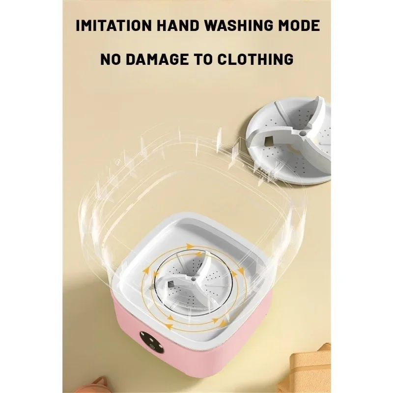 GRINCHAT Portable Washing Machine Mini Washer 11L Upgraded Large Capacity Foldable Washer Deep Cleaning of Underwear