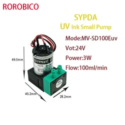 SYPDA UV Flatbed Printer Small Micro Ink Pump 24V 3W MV-SD100Euv for For Inkjet Printing Flora Docan Gongzheng Diaphragm Pump