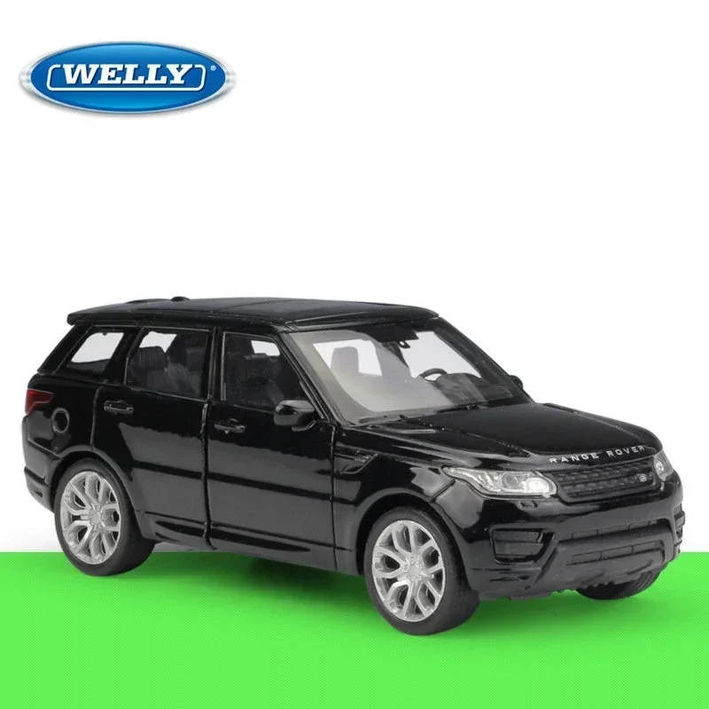 WELLY 1:36 Land Rover Range Rover Sport SUV Diecast Alloy Metal Luxury Car Model Pull Back Car per bambini giocattoli con collezione