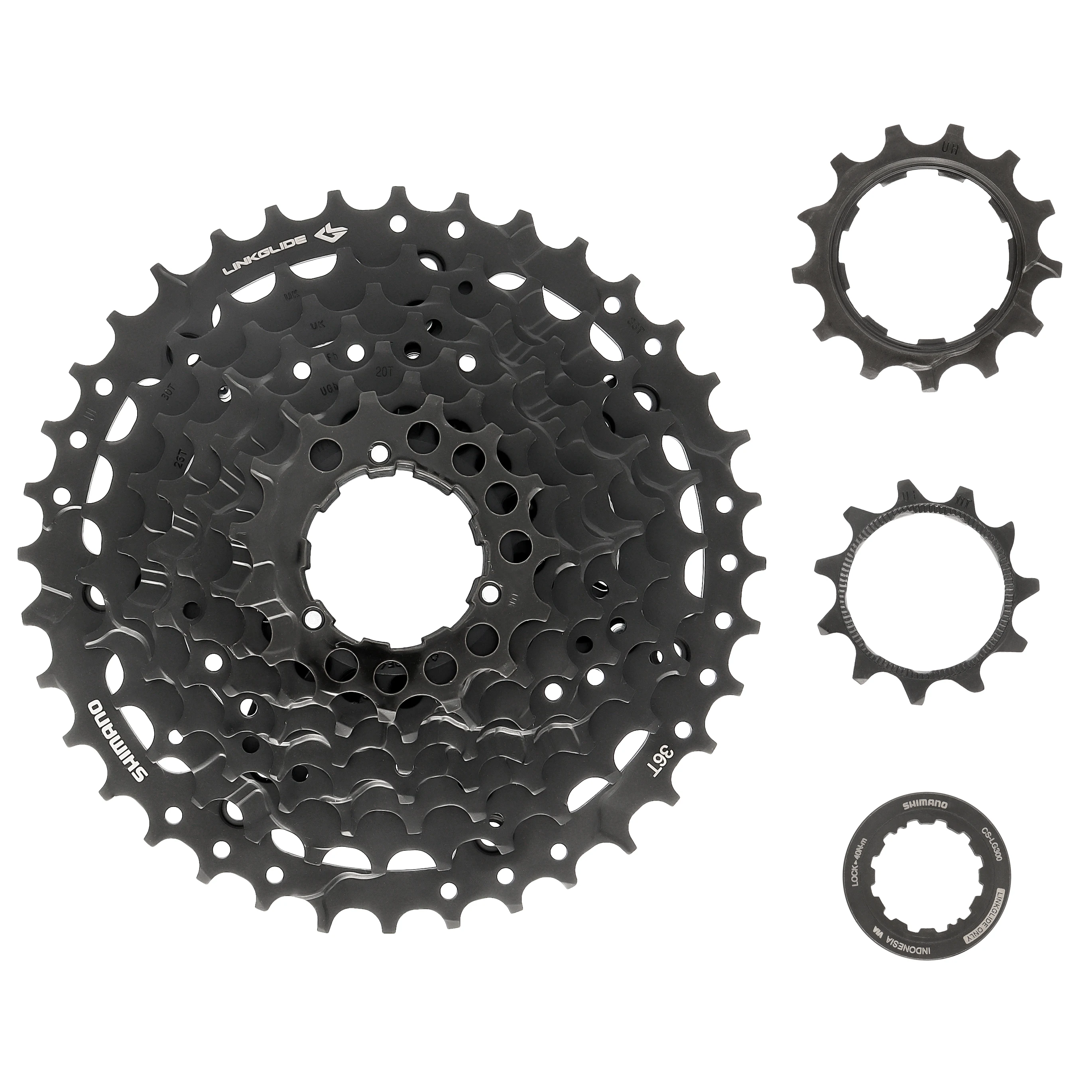 SHIMANO CUES 9 Speed CS-LG300 Cassette Sprocket For MTB Bike 9V 11-36T/41T LINKGLIDE Black Flywheel Original Equipment