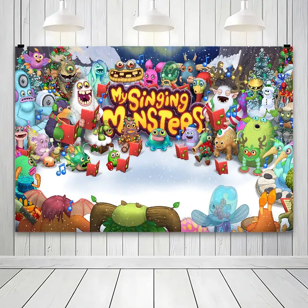 تو التشويش بلدي S-حوش الغناء موضوع خلفية حفلة عيد ميلاد الديكور هدايا الطفل الفضاء الديكور راية التصوير الفوتوغرافي #1