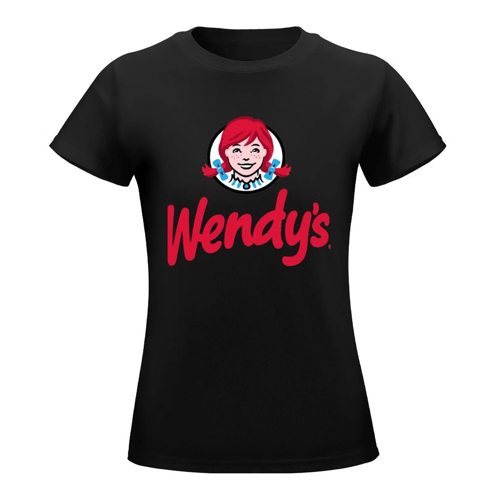 Wendys Fast Food restaurant Logo T-Shirt hippie clothes tees animal print shirt for girls korean Women's clothes