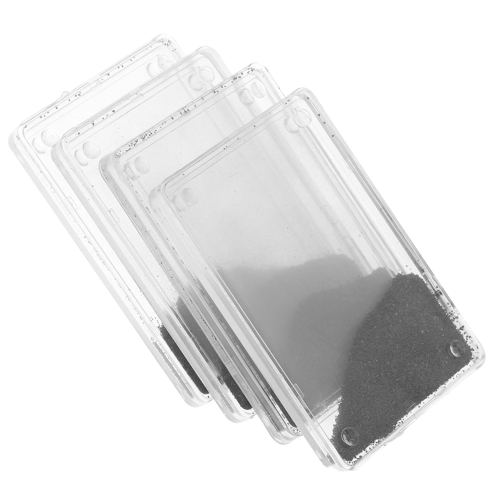 

4pcs Iron Powder Physics Box Magnetic Field Iron Shavings For Science Experiments Portable Teaching Instrument Durable Abs