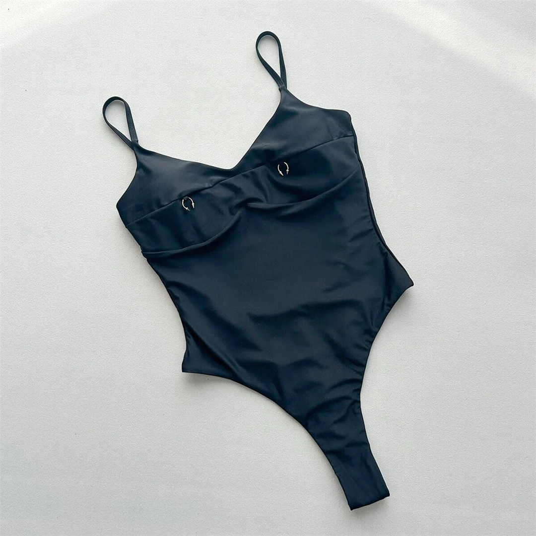 Sexy Extreme String Mini Micro Thong Damen Badeanzug Einteiliger Badeanzug mit Bügel und Rückenfreiem Design V7516 – Detail 5