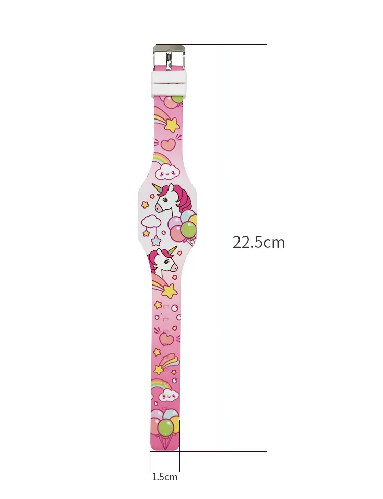 1PC New Luminous Unicorn Child Watches for GirlLED Watch Kids Student Electronic Watch Clock Creative Luminous Silicone Buttons