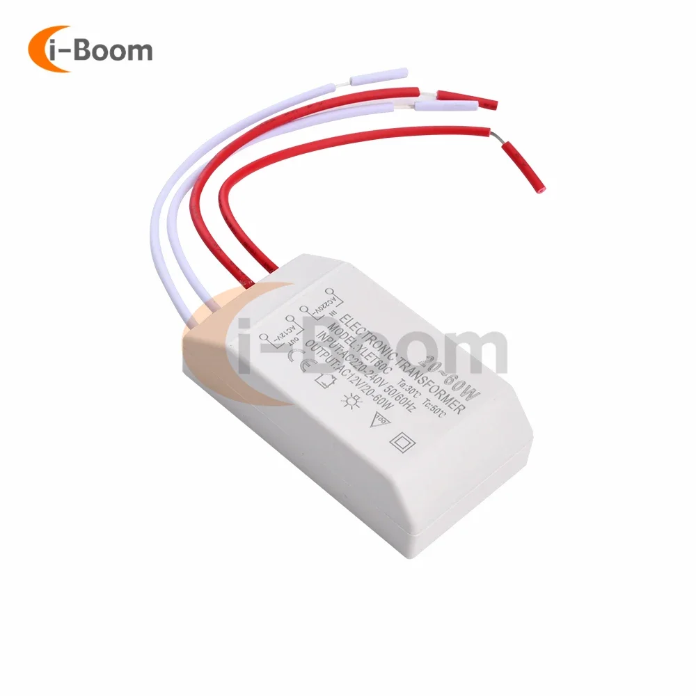 20-60W AC 220V to AC 12V Transformer Power Adapter Constant Current Driver for LED Halogen Lighting Luminaires