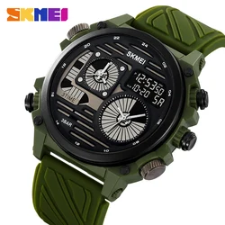 SKMEI 2202 Creative Cool 4 Time Display Countdown Digital Sport Watch Mens LED Light Stopwatch Waterproof Wristwatches Alarm