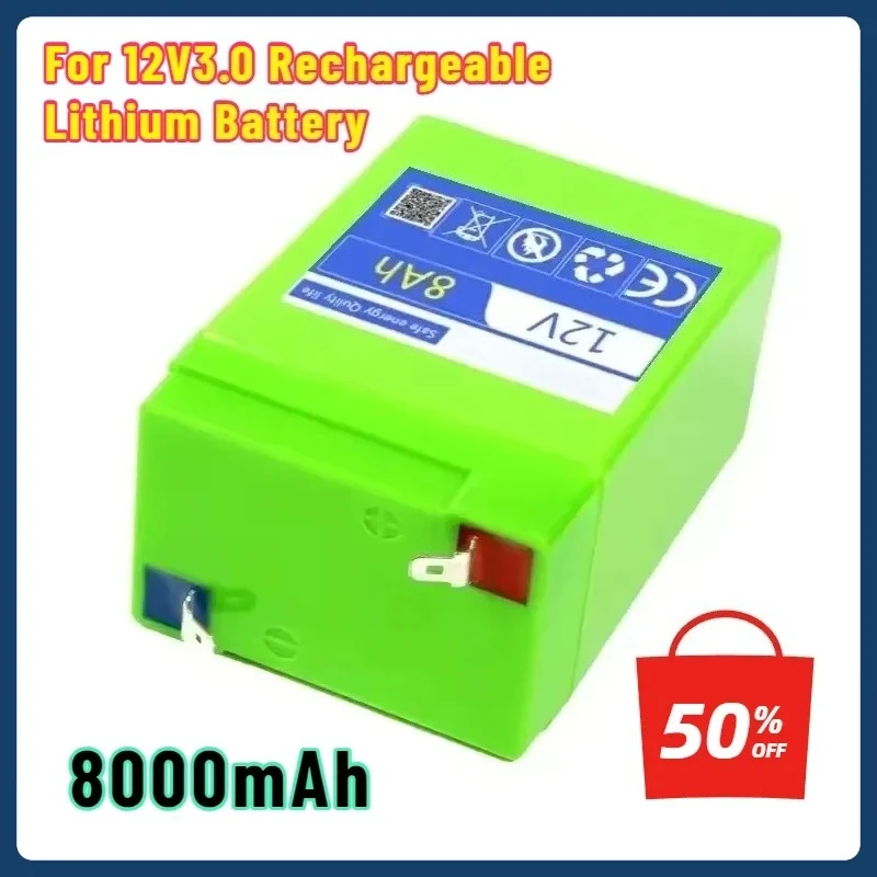 

8000mAh 12V for Rechargeable Lithium Battery Pack Alternative Lead-acid Batteries for Toy Cars LED Lighting Outdoor Battery