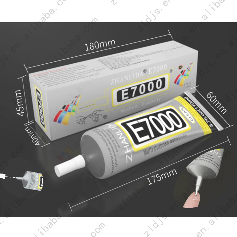 Zhanlida E7000 Glue For Sticky Clothes Fabric  Leather Rhinestone Jewelry -110ML Zhanlida E7000 Glue