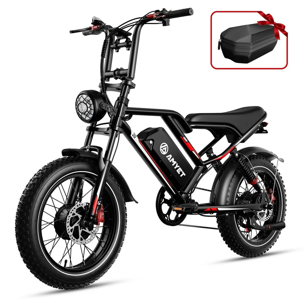 2000W 25AH 20" Fat Tire Electric bike AWD Dual Motor Dual Suspension E-