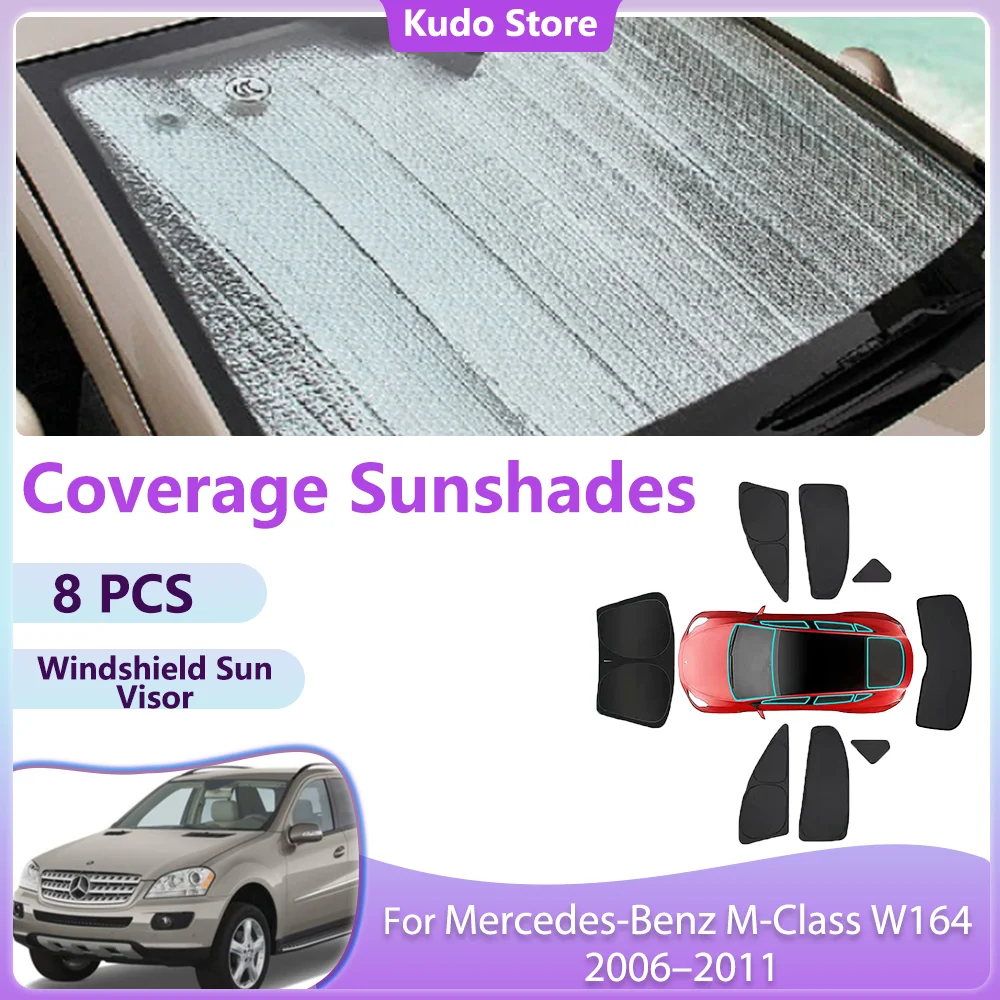 

Full Coverage Sunshades for Mercedes-Benz M-Class W164 2006–2011 Rear Side Windows Car Windshield Sun Visor Curtain Accessories
