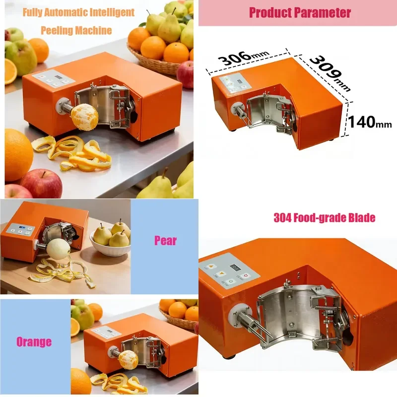 

SFW Certificate 150W for Apples Pears Kiwis Oranges Lemons Tomatoes Fully Automatic Smart Control Small Peeling Machine