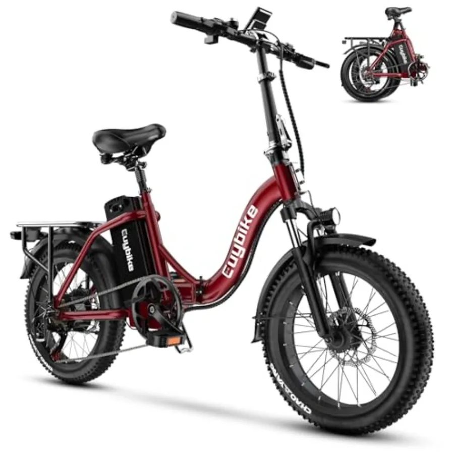 Folding Electric Bike for Adults: 1000W Motor 48V 20AH Battery 30MPH/80 Miles Range 20 Fat Tire All-Terrain Ebike Front Suspens