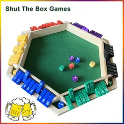 Jeu de dés Shut The Box, jeu de société en bois, jouet numérique, impression acrylique, interaction parent-enfant, réflexion AV