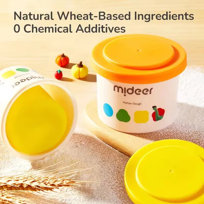 Mideer massa suave plasticina colorida sem manchas crianças criativas artesanais brinquedos diy grande farinha enlatada argila colorida bebê 18m +