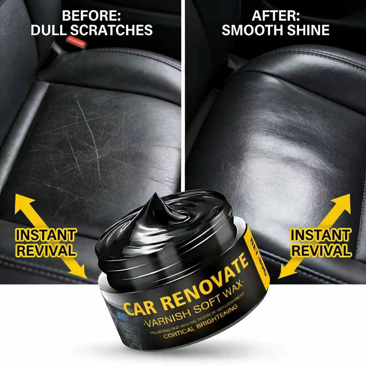 

80G Car Renovate Varnish Soft Wax for BMW & Toyota - Auto Interior Polishing/Waxing Cortical Brightening Refurbishment Solution