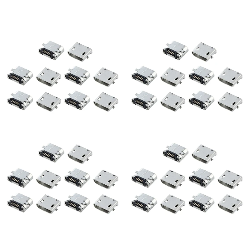 

40 Pcs Spare Parts Type B Micro-USB Female Jack Connector Port Socket