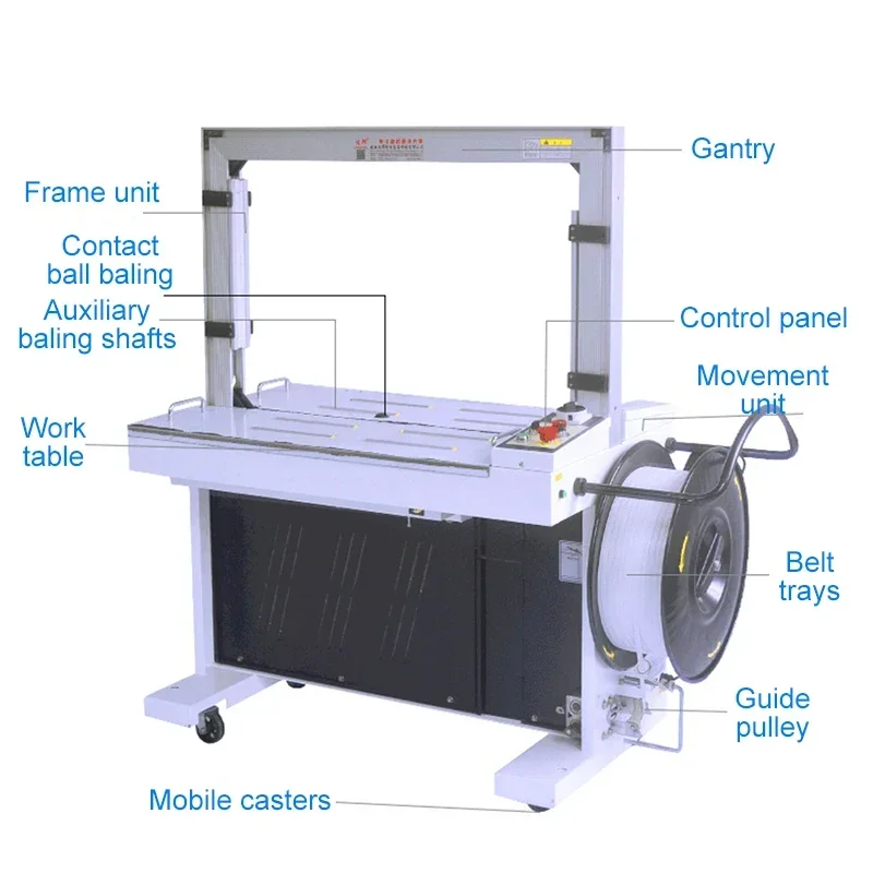 MH-X201 Best Price Customized Tie Wrap Carton Case PP Belt Horizontal Vegetable Semi-automatic Strapping Machine For Sale