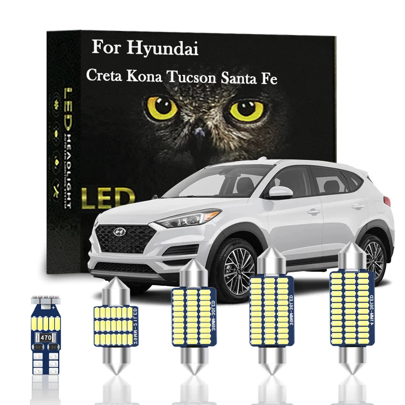 

Canbus Indoor Lamp LED For Hyundai Kona Venue Bayon Tucson ix35 Santa Fe Creta ix25 Maxcruz Veracruz ix55 Nexo Palisade