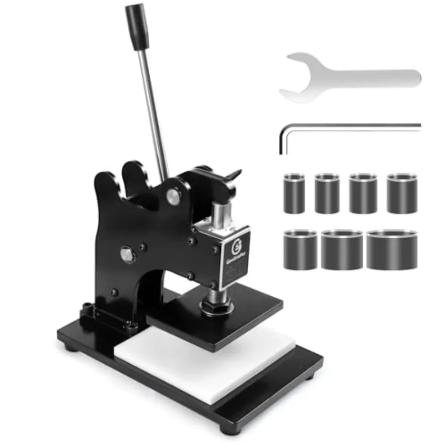 

Leather Cutting Machine 1 Ton, 12x9cm Die Cutter Stamping Machine Embossing Plate Manual Die Cutter Hand Press Mold Cutter Leat