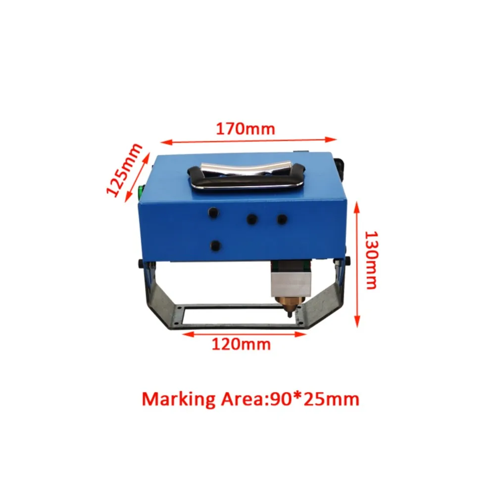 90*25mm Portable Deep Marker Dot Peen Marking Engraving Machine For Metal Truck Chassis Vin Coding