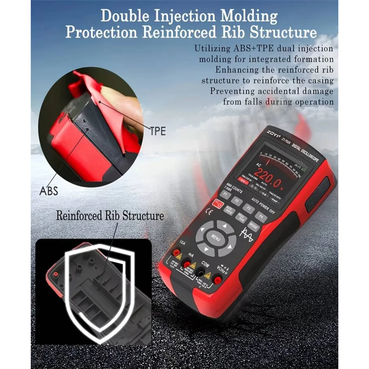 ABNP  ZT702S Digital Oscilloscope Multimeter Transistor Tester 50MHz Bandwidth 280MS Sampling Rate Support Waveform Storage
