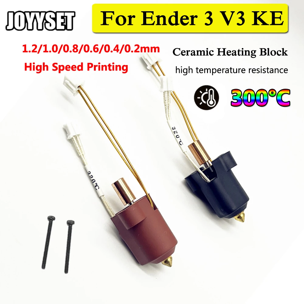 

Для Ender 3 V3 KE Hotend Kit 300 ° C Керамическая нагревательная насадка 60 Вт с высокой теплопроводностью для Creality Ender 3 V3KE Hotend