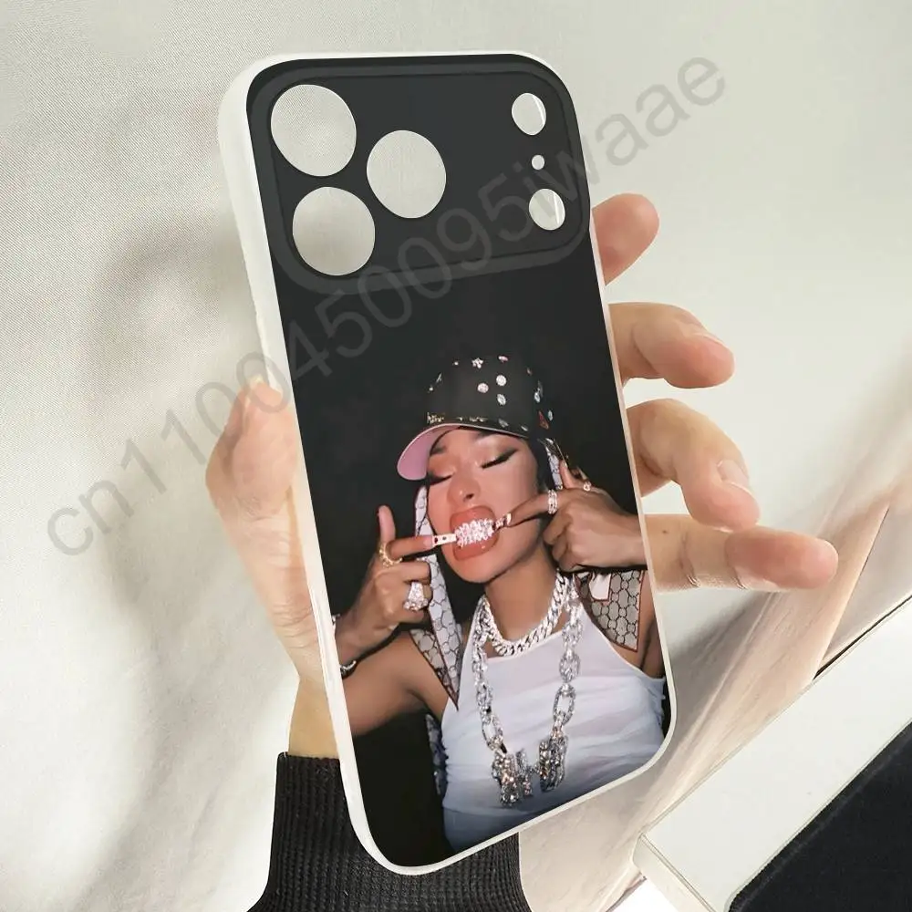 حافظة هاتف M-Megan Thee Stallion Rapper لهاتف iPhone 11,16,15,14,13,17,12,Plus,E,Air,Mini,Pro,Max Magnetic Magsafe غطاء ناعم