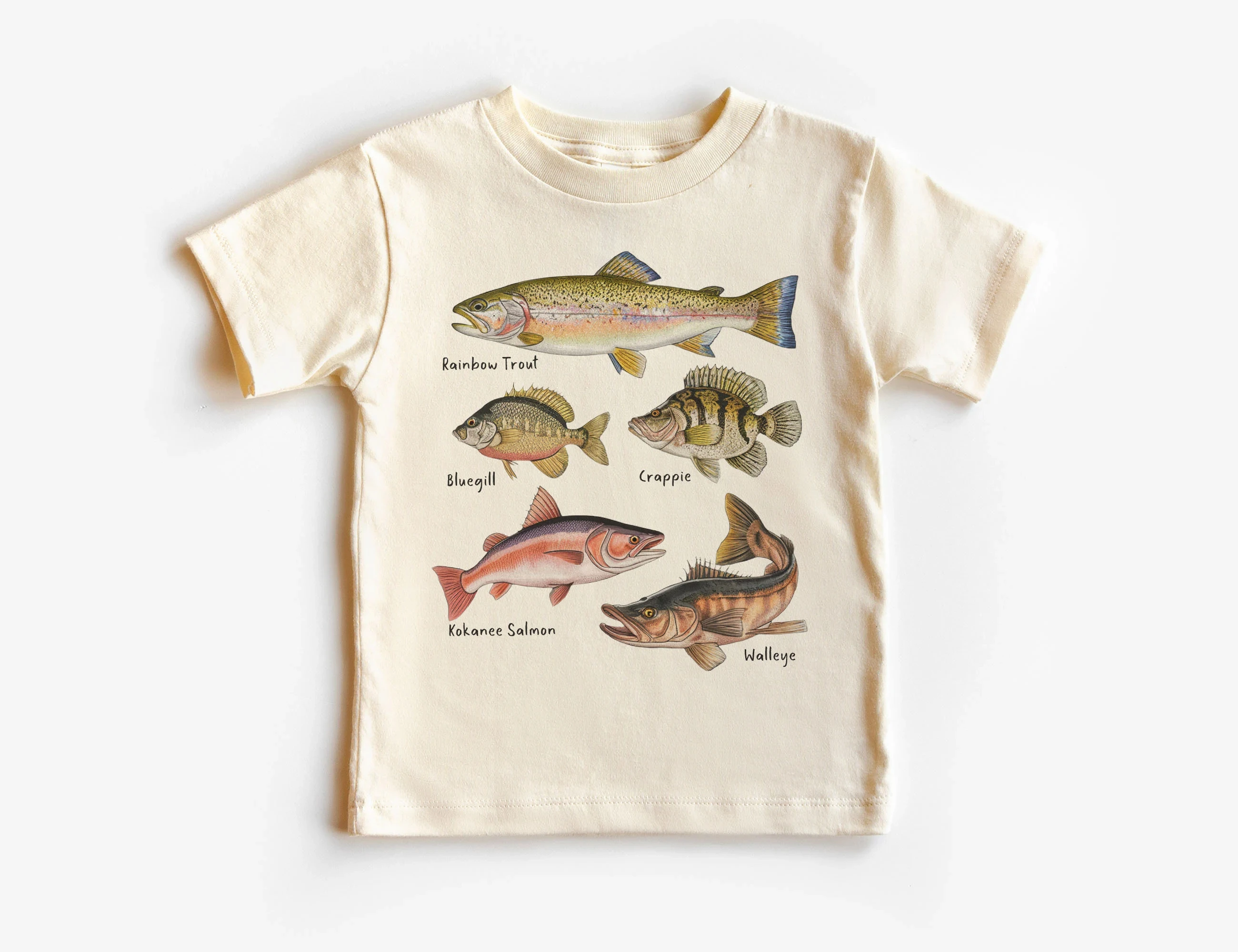 Cartoon Fashion Y2k Kids Fish Lover Printed T-Shirt Nature lover Tee Summer Girl Boy Shirt Casual Tops Crewneck Clothing