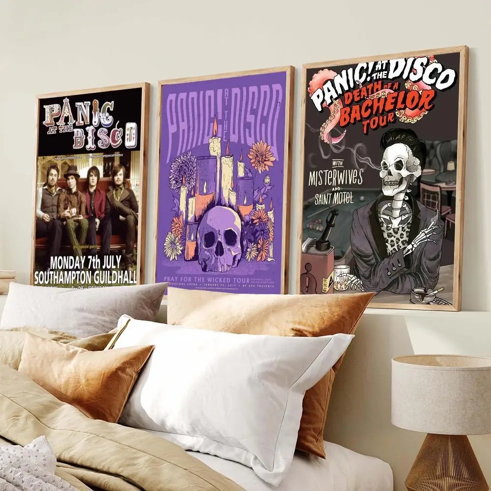 Band P-Panic! At The Disco Poster Modern Minimalist Wall Art Prints Poster Home Decor Interior Bedroom Living Room