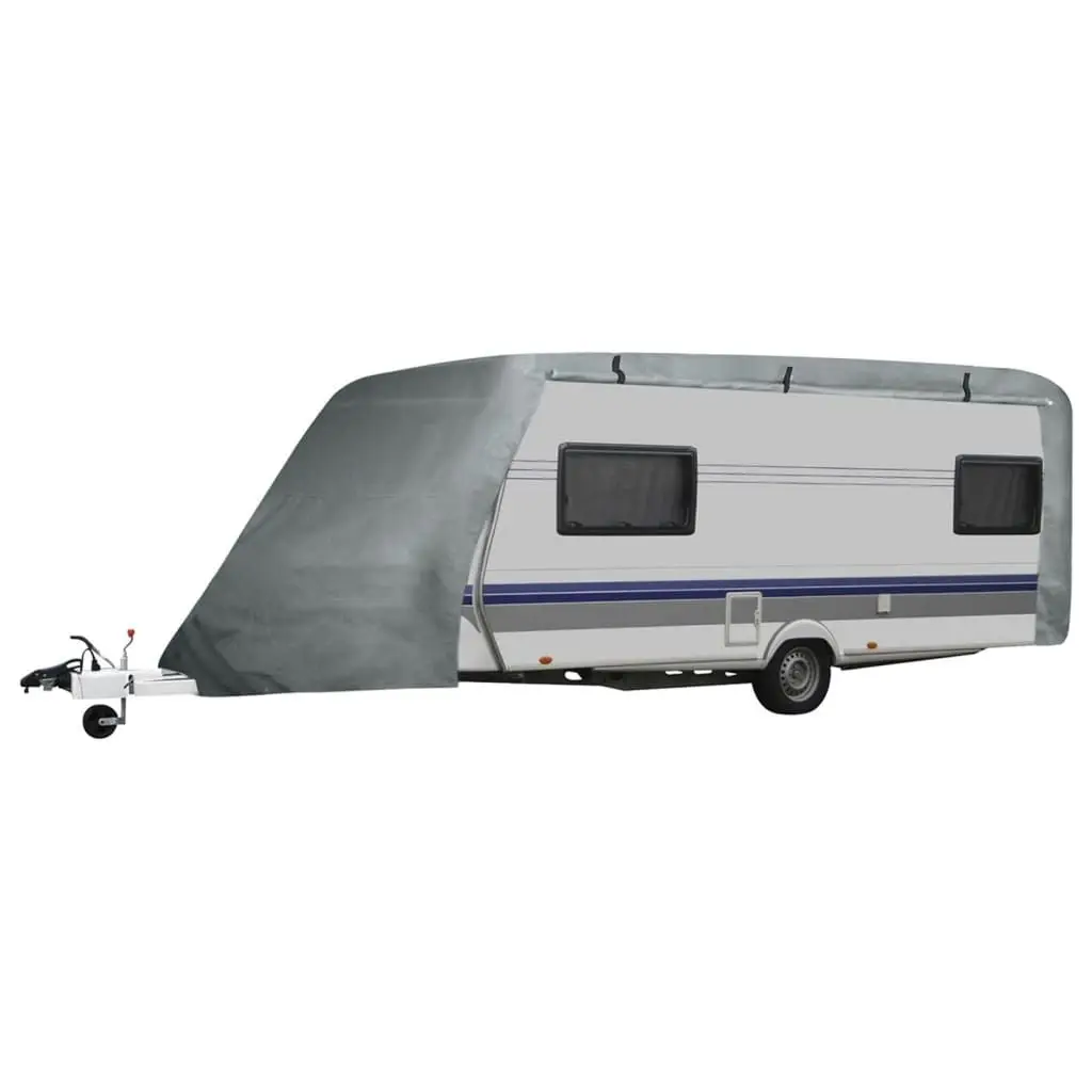 

Gray L Caravan Cover Premium Tarpaulin Waterproof Sun Protection 95% Uv Rejection Matte Finish Single Color