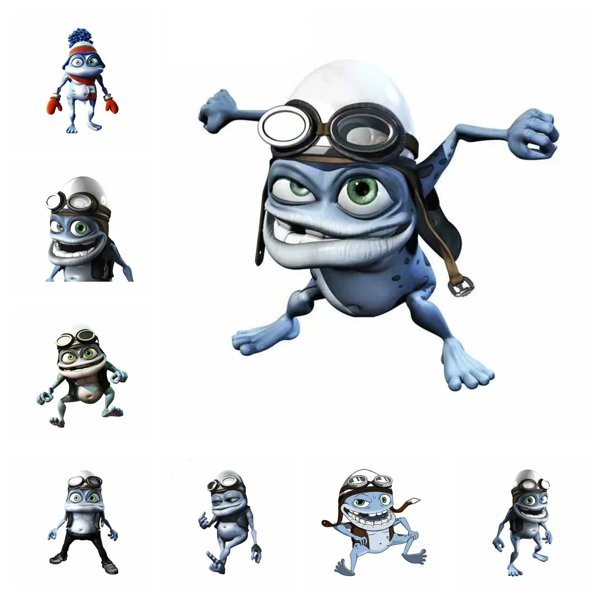 

Funny Crazy Frog Car Stickers Auto Vinyl Film Decals for Car Bumper Windows Motorcycle Laptop Walls Decoration PVC Wholesale