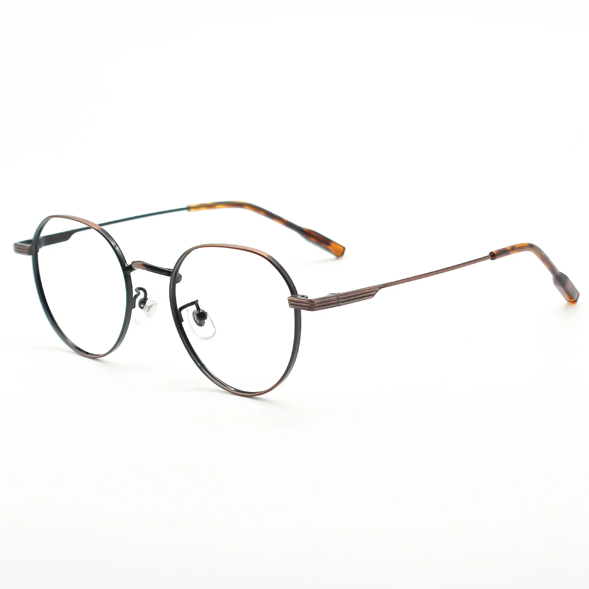 Literary Metal Myopia Glasses Frame for Men and Women Vintage Casual Oval Alloy Eyeglasses