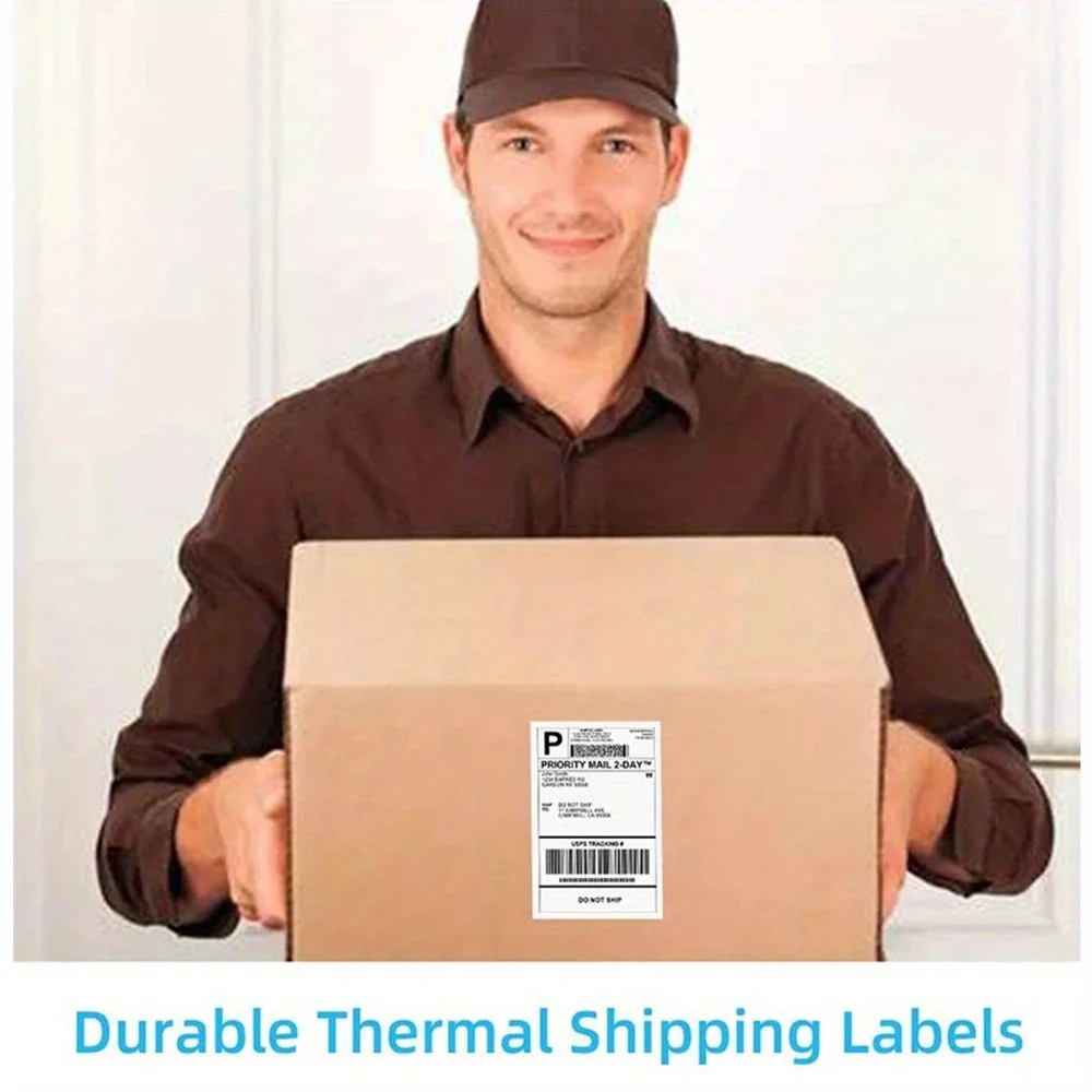 4*4/4*6 Sheets Adhesive Shipping Label Thermal Label Thermal Transfer Label Sticker Small Ticket Paper Thermal Paper For Printer