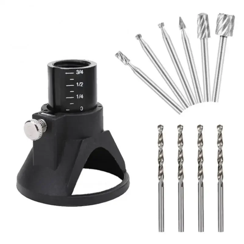 Rotary Router Milling Cutter Guide Attachment Twist Drill Bit Wood Carving Tool Kit Dedicated Locator Woodwork Tool For Dremel