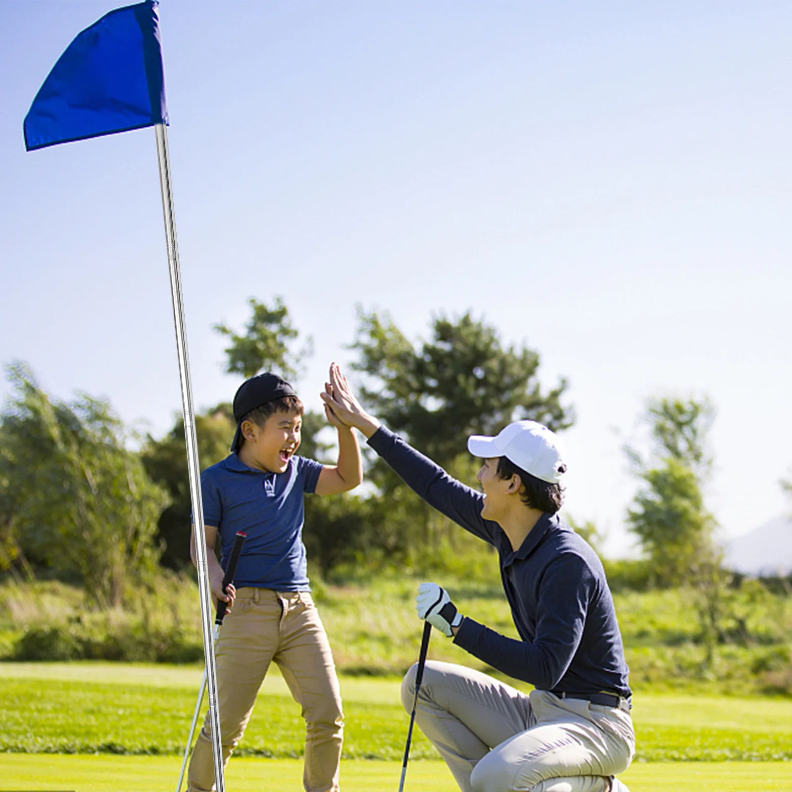 

1 Set Stainless Steel Flag Pole Kit Anti-Winding Rotating Ring Outdoor Garden Flagpole For Yard Party Camping Event Rustproof