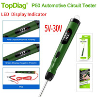 JDiag P50 Automotive Circuit Tester Car Power Circuit Probe Kit 12V Digital Display Circuit Load Polarity Voltage Test Pen