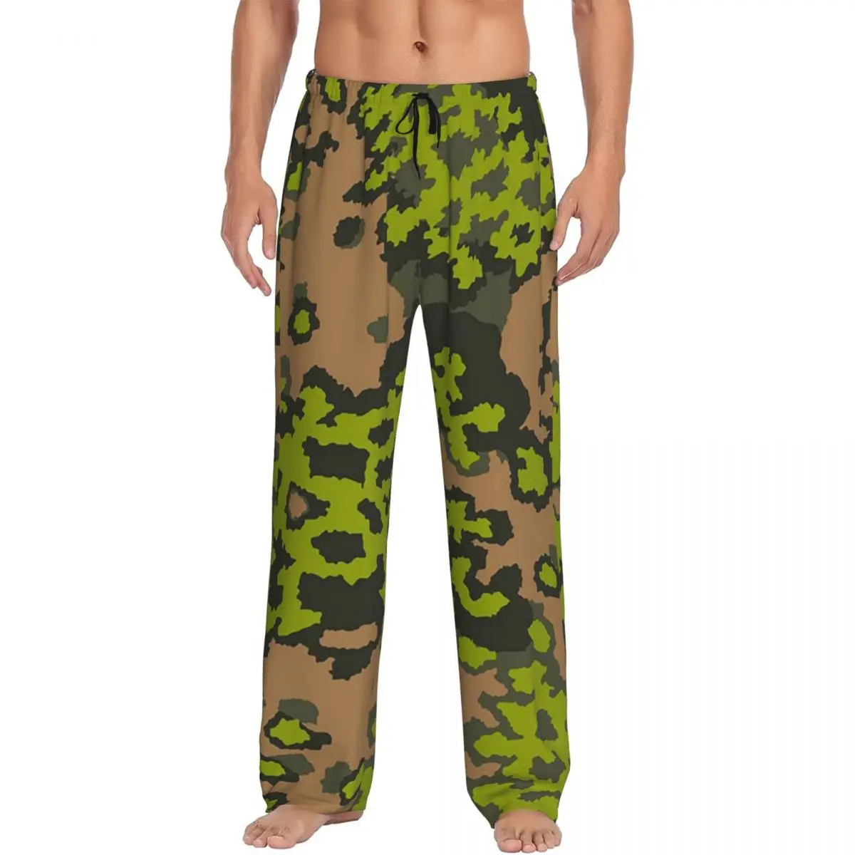 

Пользовательские Splintertarn, немецкие камуфляжные армейские военные камуфляжные пижамные штаны времен Второй мировой войны, мужская одежда для сна, штаны для сна с карманами