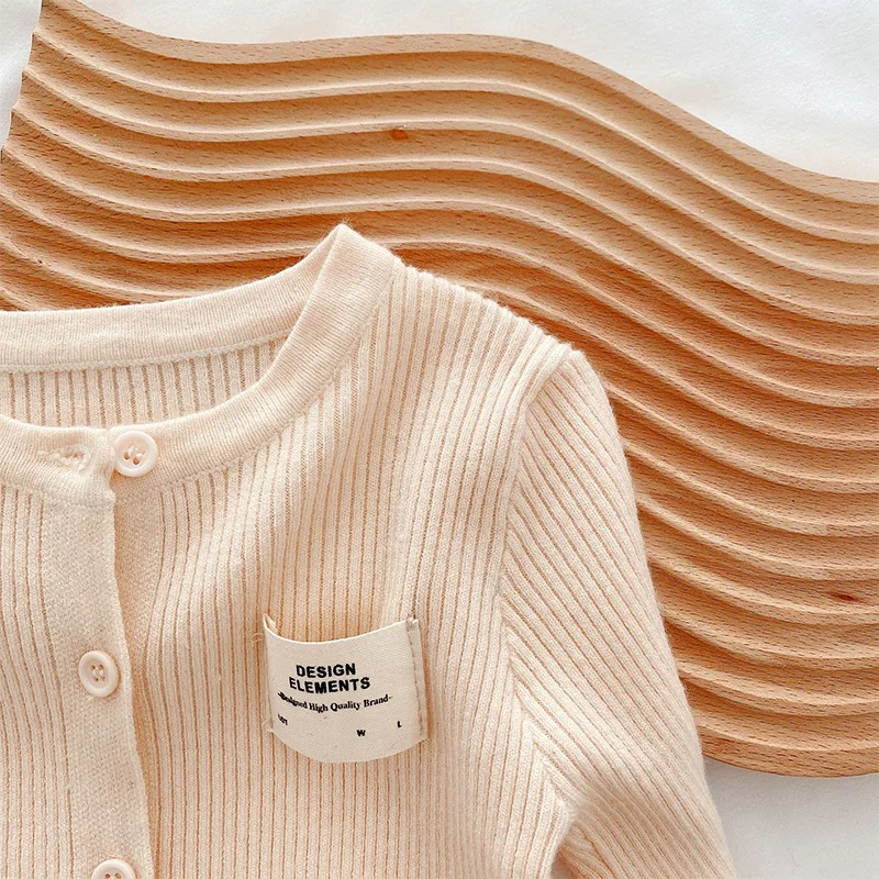 Knitted Cardigan Kawaii Pink Fub Kids Sweater for Girl Crockid Boys Classical Spring Autumn Baby Girl Clothes Toddler 1-7Y image 6