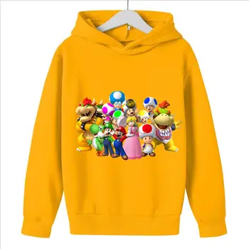 超級瑪利歐兄弟兒童連帽衫,桃花公主路易吉抓絨遊戲角色連帽衫,印花長袖,嬰兒禮物 6 最佳銷售 桃子超級瑪利歐 - №3