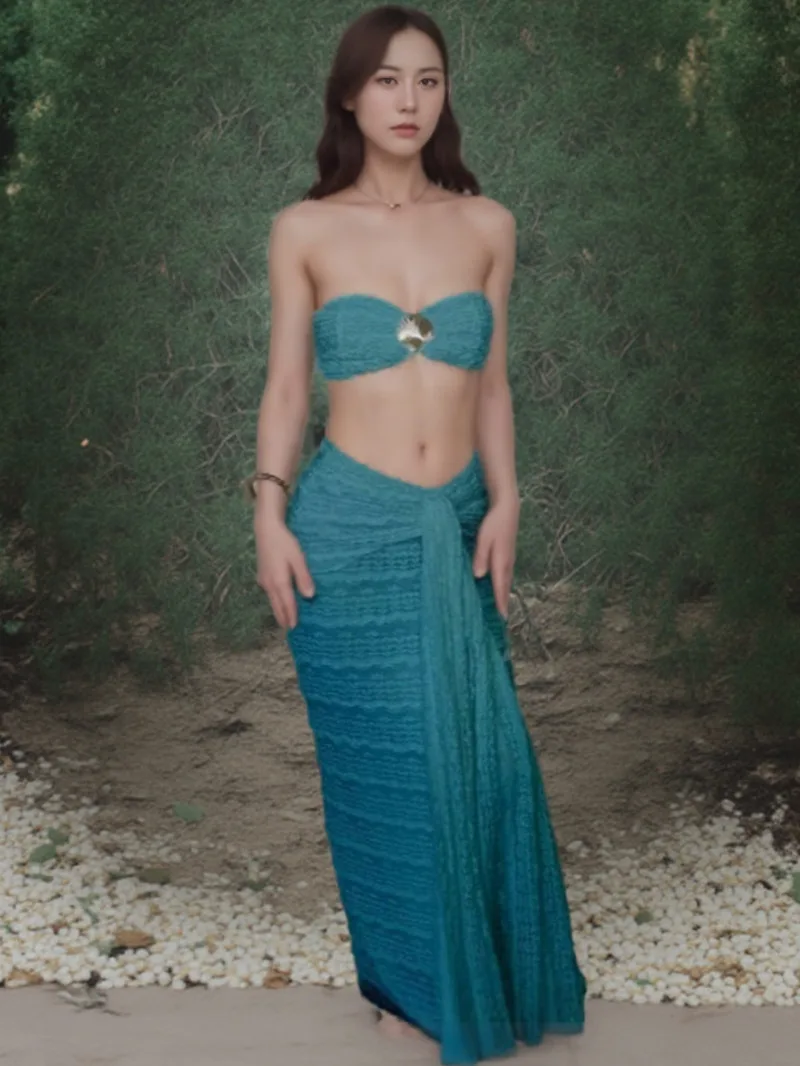 

Сексуальный жилет с длинной юбкой, комплекты без рукавов и открытой спины, укороченный топ, юбки с узлом, летние женские пляжные комплекты из 2 предметов, 9P93