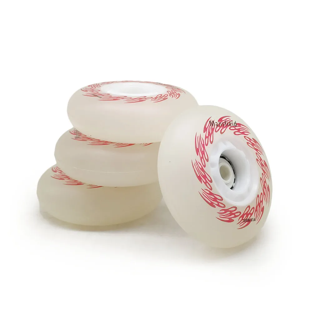 72mm 76mm 80mm LED wheel with Flash Shine roller skates 85A LED flash shining Inline skates wheel White Red Purple Green Colors