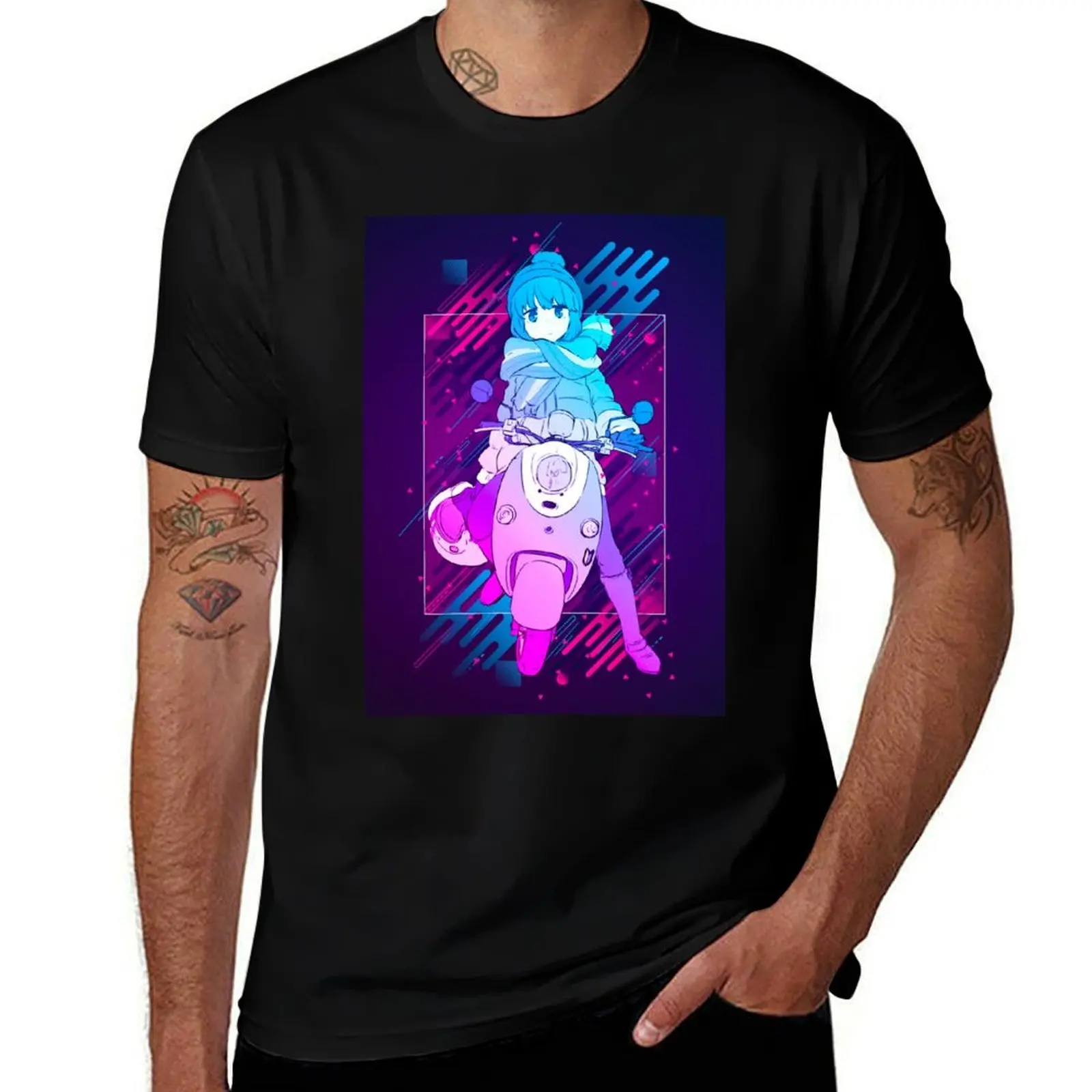Rin - Yuru Camp *Modern Graphic Design* T-Shirt Daily Casual Short Sleeve Tee Shirt T-Shirt