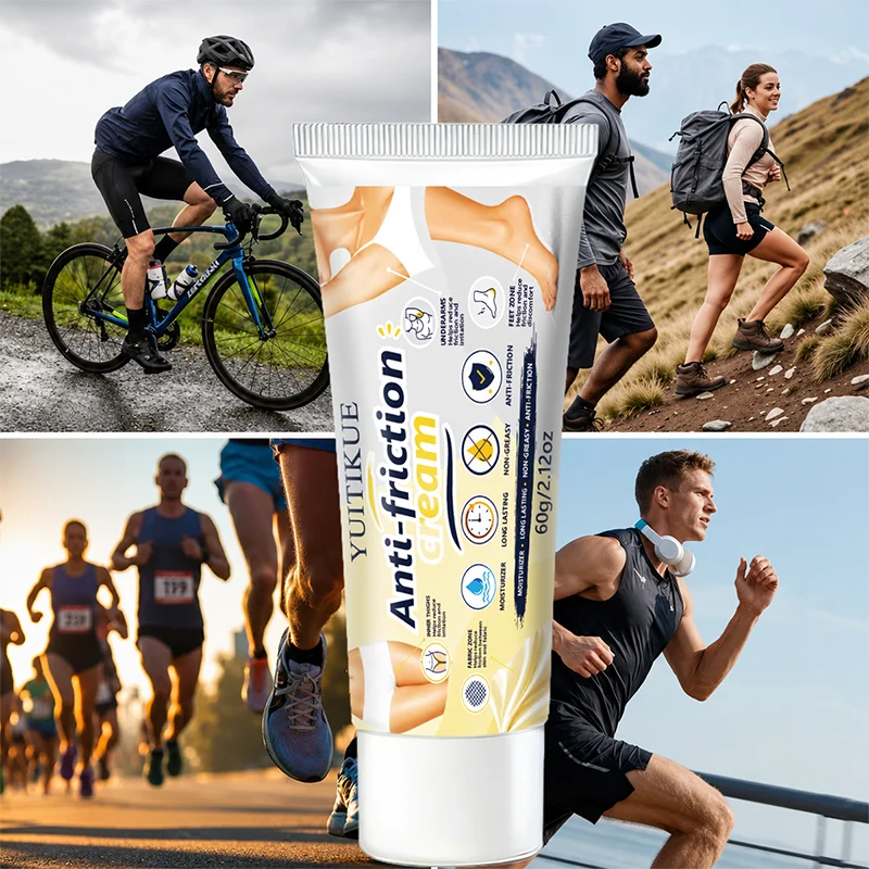 Anti-Friction Cream 60g Long Lasting Skin Barrier Prevent Chafing for Thighs Underarms Feet Non-Greasy Sports Daily Skincare