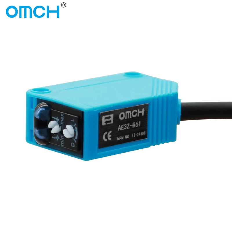 OMCH E3Z-D61 Feedback Reflective Switch Optical Diffuse Sensor Switch Opposite Sensor Detection Distance 5-20mm 2m PNP NPN NO