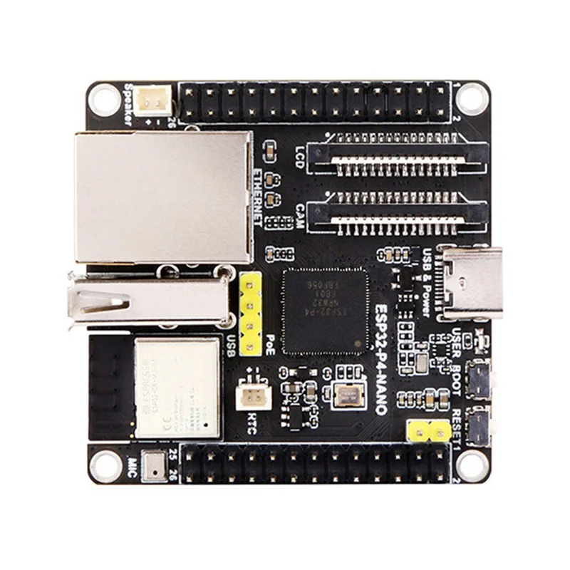 A99E-2X ESP32-P4-NANO Development Board+POE Module+Speaker Kit Dual-Core RISC-V Wifi6 Bluetooth5/BLE RJ45 100M Ethernet Port