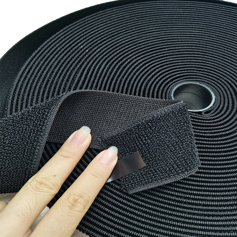 1 Meter elastisches Klettverschlussband, elastisches Band, keine selbstklebende Schlaufenstreifen, Nylongewebe, zum Aufnähen von DIY-Stoffschuhzubehör